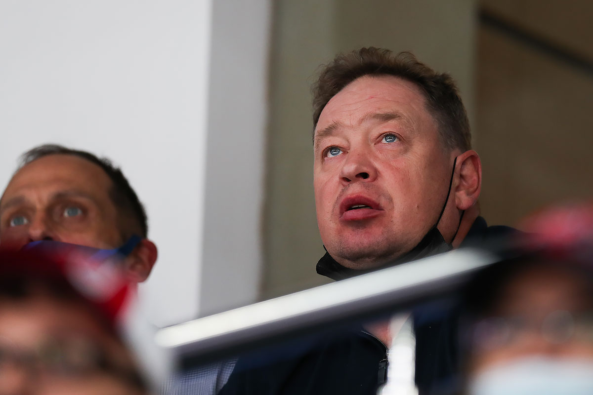 Слуцкий посетил матч в Москве. фото: cska-hockey.ru